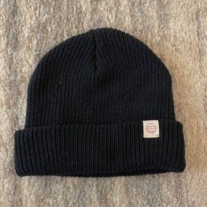 Unisex Marine Layer Black Beanie Hat with Logo